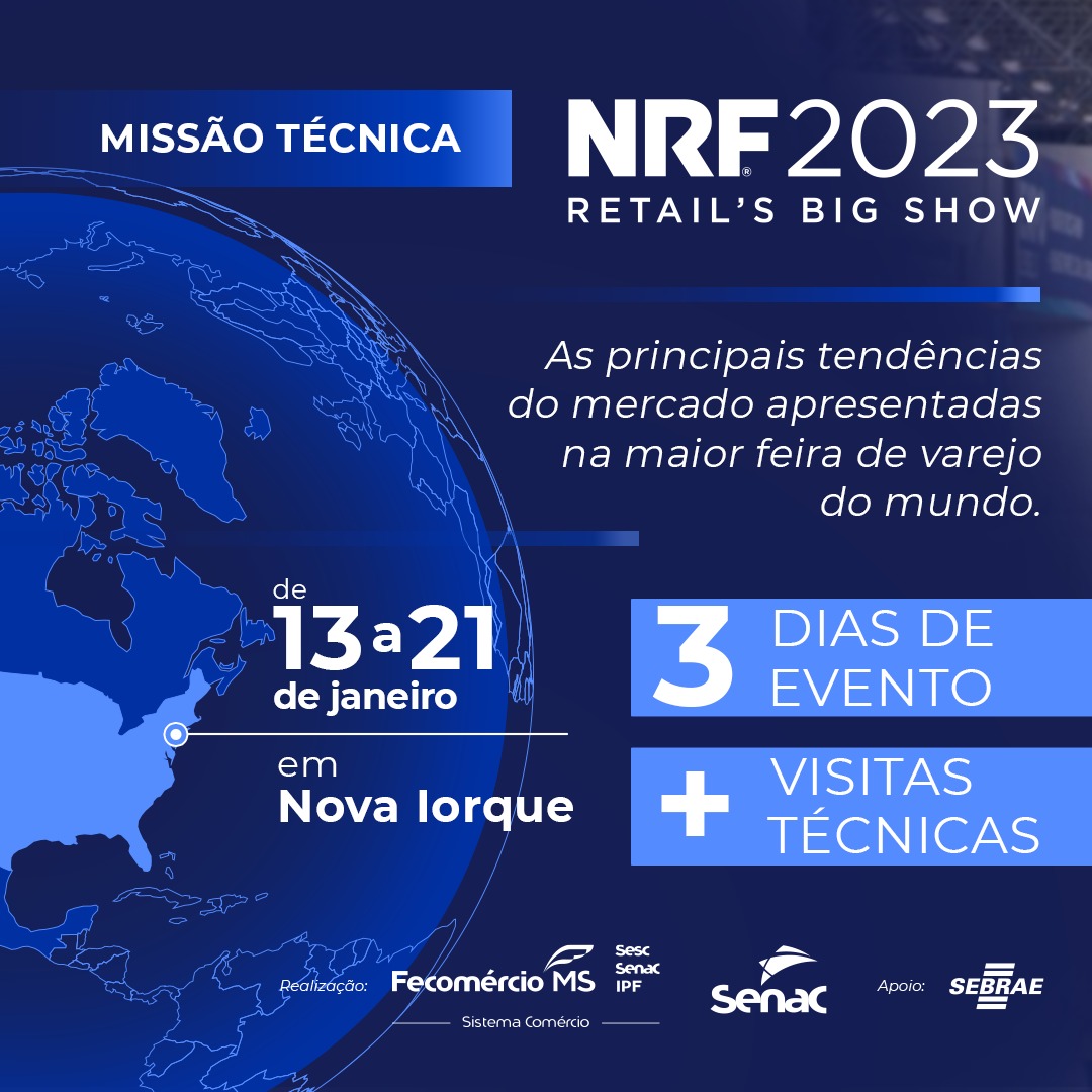 Sistema Comércio organiza missão técnica para levar empresários de MS à NRF Retail’s Big Show nos EUA