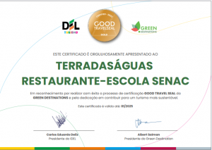 Restaurante-escola do Senac recebe selo de certificação internacional por gestão sustentável